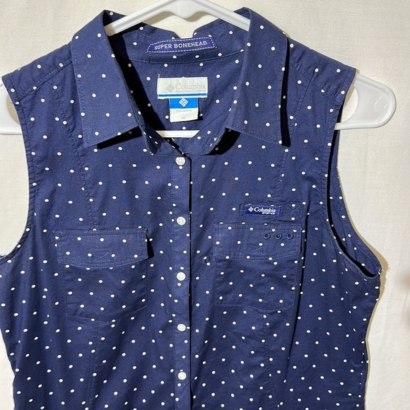 Columbia PFG Super Bonehead Sleeveless Polka Dot Dress - Picture 4 of 9